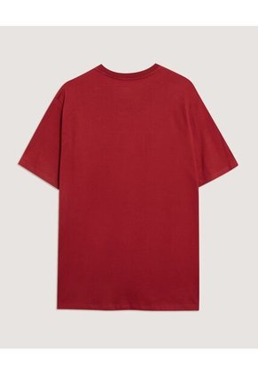 Camiseta Para Hombre Manga Corta Cuello Redondo Color Vino Marca Ostu #60091837