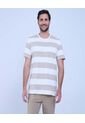 Camiseta Para Hombre Manga Corta Color Beige Marca Ostu #60091422 de Ostu