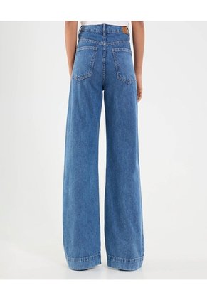 Jean Para Mujer Wide-Leg Color Azul Marca Ostu #40160579