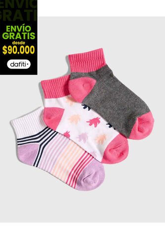 Medias Infantil Niña Tobillera Color Negro Marca Ostu #90980117 Ostu