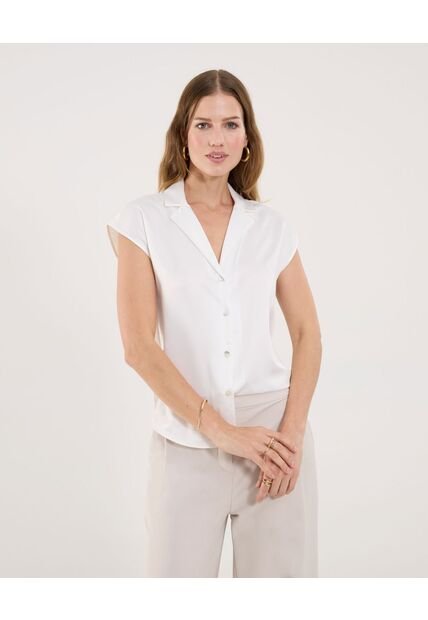 Blusa Para Mujer Manga Sisa Color Crudo Marca Ostu #40121188