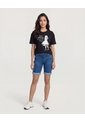 Camiseta Alice Vintage  Para Mujer Negro Ostu de Ostu