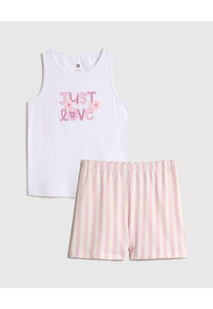 Pijama Infantil Niña M/S P/C Color Blanco Marca Ostu #90040083