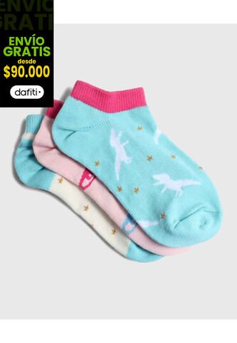 Medias Infantil Niña Invisible Color Negro Marca Ostu #90980099 Ostu