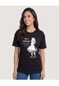 Camiseta Alice Vintage  Para Mujer Negro Ostu de Ostu