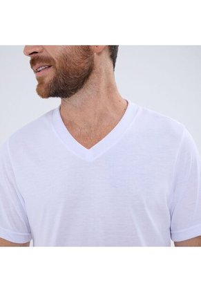 Camiseta Interior Para Hombre Manga Corta Color Blanco Marca Ostu #60020012