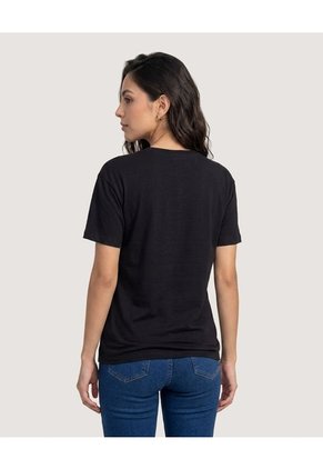 Camiseta Alice Vintage  Para Mujer Negro Ostu