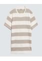 Camiseta Para Hombre Manga Corta Color Beige Marca Ostu #60091422 de Ostu