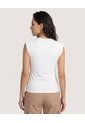 Camiseta Estampada Manga Sisa  Para Mujer Crema Ostu de Ostu