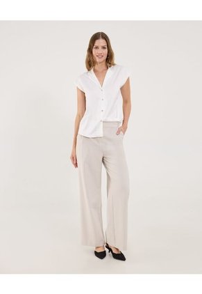 Blusa Para Mujer Manga Sisa Color Crudo Marca Ostu #40121188