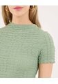 Camiseta Para Mujer Manga Corta Cuello Alto Color Verde Marca Ostu #40092622 de Ostu