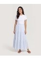 Falda Maxi Floral Breeze  Para Mujer Azul Ostu de Ostu