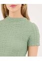 Camiseta Para Mujer Manga Corta Cuello Alto Color Verde Marca Ostu #40092622 de Ostu