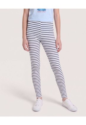 Pack X2 Leggings Rayas Para Niña  Infantil Niña Negro Ostu