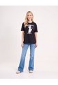 Camiseta Cenicienta Relaxed   Para Mujer Negro Ostu de Ostu