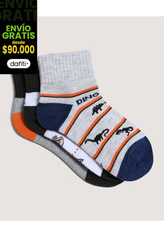 Medias Infantil Niño Tobillera Color Negro Marca Ostu #80980110 Ostu