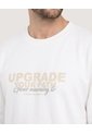 Buzo Cuello Redondo Con Screen  Para Hombre Crema Ostu de Ostu