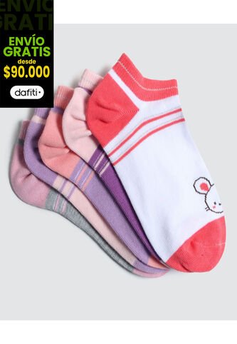 Medias Infantil Niña Invisible Color Negro Marca Ostu #90980102 Ostu