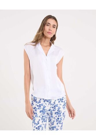 Camisa  Para Mujer Manga Corta Color Blanco Marca Ostu #40010346 Ostu