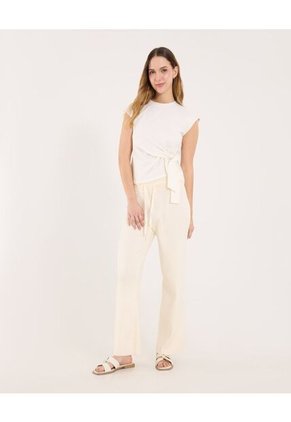 Pantalón Para Mujer Moda Color Crema Marca Ostu #40070610