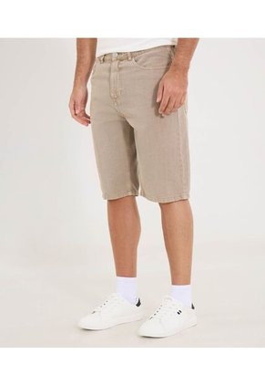 Bermuda Para Hombre Regular Largo Color Beige Marca Ostu #60100484