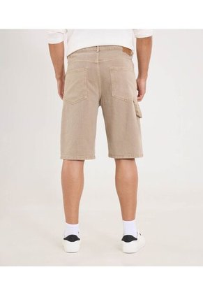 Bermuda Para Hombre Regular Largo Color Beige Marca Ostu #60100484