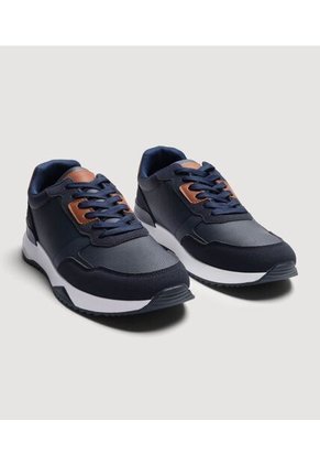 Tenis Para Hombre Formal Color Azul Marca Ostu #60720129