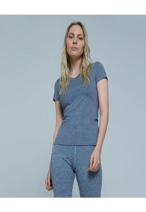 Camiseta Para Mujer Manga Corta Cuello V Color Negro Marca Ostu #40091888