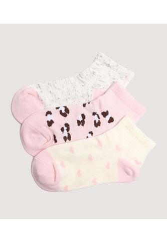 Medias Infantil Niña Tobillera Color Rosa Marca Ostu #90980158 Ostu