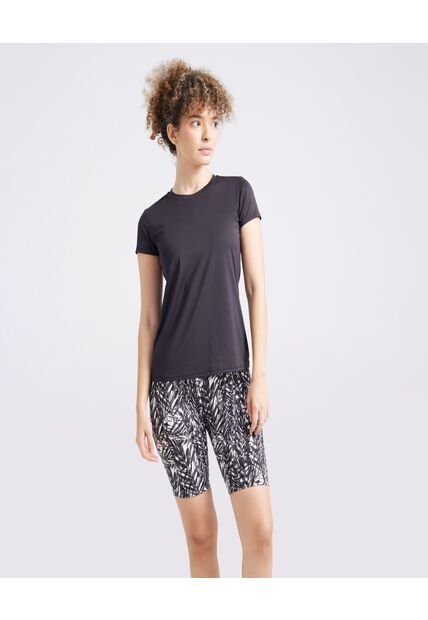 Camiseta Para Mujer Manga Corta Cuello Redondo Color Negro Marca Ostu #40091735