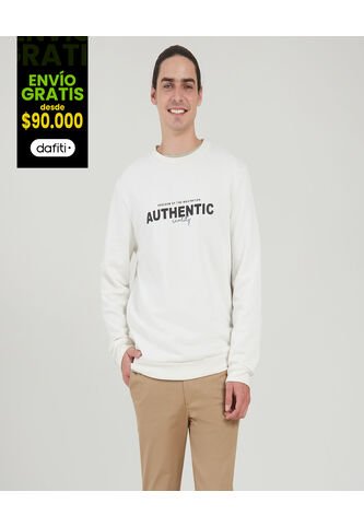 Buzo Para Hombre Cuello Redondo Color Blanco Marca Ostu #60060270 Ostu