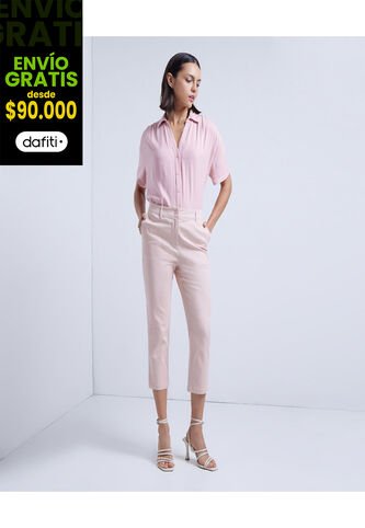 Pantalón Para Mujer Capri Color Rosa Marca Ostu #40070347 Ostu