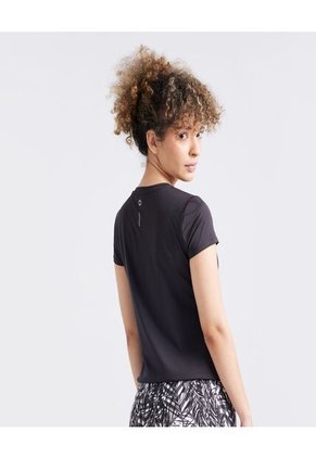 Camiseta Para Mujer Manga Corta Cuello Redondo Color Negro Marca Ostu #40091735