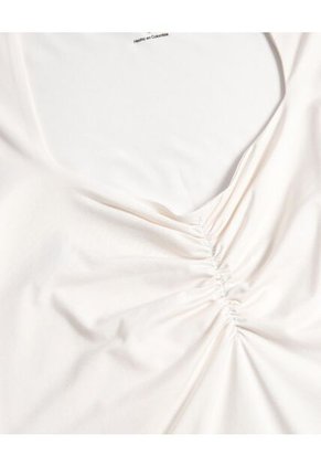 Camiseta  Para Mujer Manga Corta Cuello V Color Crema Marca Ostu #40092683