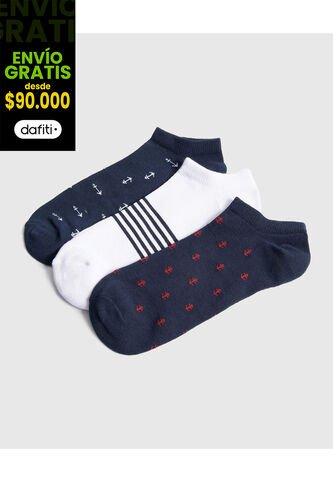 Medias Para Hombre Invisible Color Negro Marca Ostu #60980323 Ostu