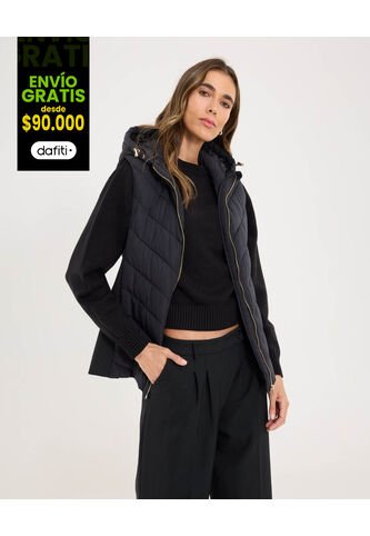 Chaleco Para Mujer  Color Negro Marca Ostu #40250012 Ostu