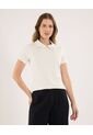 Polo Para Mujer Manga Corta Color Crudo Marca Ostu #40110181 de Ostu