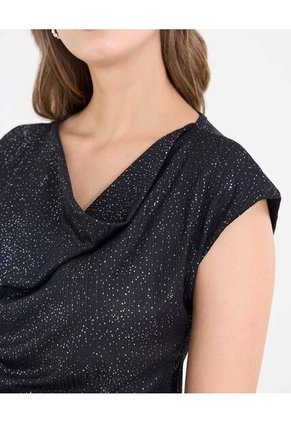 Camiseta  Para Mujer Manga Corta Cuello Redondo Color Negro Marca Ostu #40092788