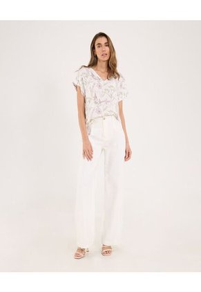 Blusa Para Mujer Manga Corta Color Lila  Marca Ostu #40121126