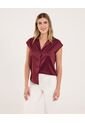 Blusa  Para Mujer Manga Sisa Color Vino Marca Ostu #40121189 de Ostu