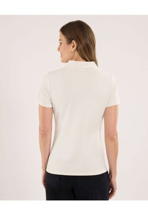 Polo Para Mujer Manga Corta Color Crudo Marca Ostu #40110181