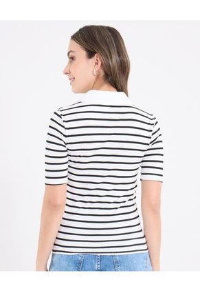 Polo  Para Mujer Manga Corta Color Negro Marca Ostu #40110188