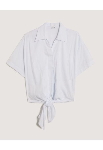 Blusa  Para Mujer Manga Corta Color Blanco Marca Ostu #40121211