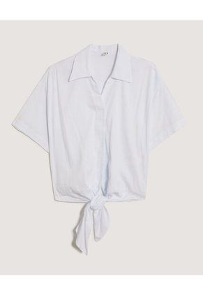 Blusa Para Mujer Manga Corta Color Blanco Marca Ostu #40121211