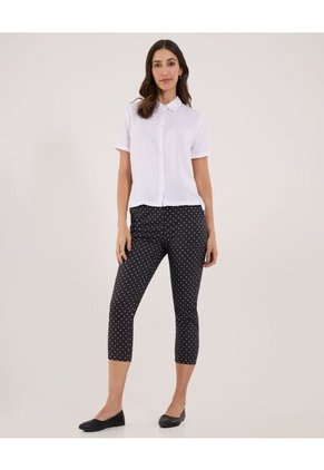 Pantalon Para Mujer Capri Color Negro Marca Ostu #40070686