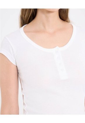 Camiseta  Para Mujer Manga Corta Cuello Redondo Color Crema Marca Ostu #40092698