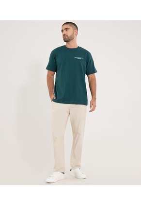 Camiseta Para Hombre Manga Corta Cuello Redondo Color Verde Marca Ostu #60091845