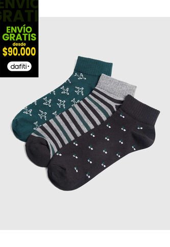 Medias Para Hombre Tobillera Color Negro Marca Ostu #60980315 Ostu