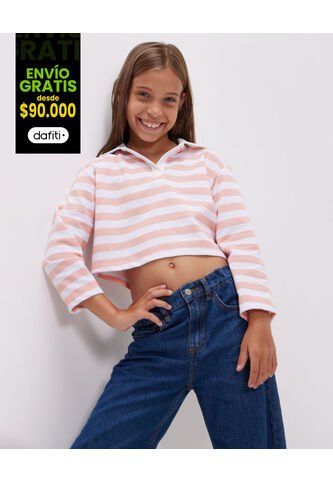 Buzo Para Niña Cuello Redondo Color Rosado  Marca Ostu #90060073 Ostu