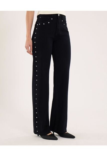 Jean Para Mujer Straight Color Negro Marca Ostu #40160598